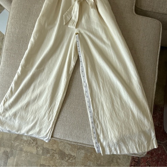 Loft Womens Ivory/Cream Sleeveless Belted Jumpsuit Size 10 NWT $89.99 - Picture 10 of 12